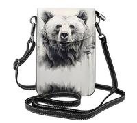 WZYWHJ Borsa a tracolla in pelle stampata con orsetto schizzo - Regalo versatile per donne, passeggiate, campeggio, shopping e viaggi