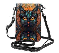 WZYWHJ Borsa a tracolla in pelle stampata con testa di gatto dalla faccia grande, regalo versatile per donne, passeggiate, campeggio, shopping e viaggi