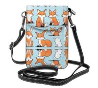 WZYWHJ Borsa a tracolla in pelle stampata con volpe in diverse pose, regalo versatile per donne, passeggiate, campeggio, shopping e viaggi