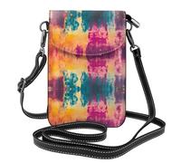 WZYWHJ Borsa a tracolla multicolore in pelle con stampa tie-dye per telefono, regalo versatile per donne, passeggiate, campeggio, shopping e viaggi