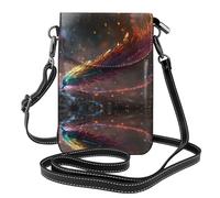 WZYWHJ Borsa a tracolla per telefono in pelle con immagine di piume strane - Regalo versatile per donne, passeggiate, campeggio, shopping e viaggi