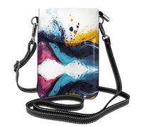 WZYWHJ Borsa a tracolla per telefono rotante e in collisione con immagine ad acquerello, regalo versatile per donne, passeggiate, campeggio, shopping e viaggi
