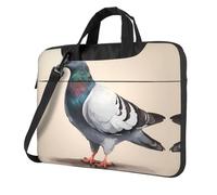 WZYWHJ Borsa per laptop con stampa di piccioni, con interno morbido, tasche multiple, ideale per uomini, viaggi e affari, colore nero, 13"