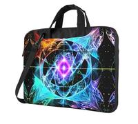 WZYWHJ Borsa per laptop con stampa spaziale a otto dimensioni, con interno morbido, tasche multiple, ideale per uomini, viaggi e affari, colore nero, 13"
