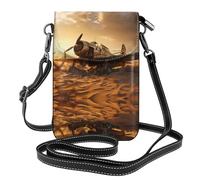 WZYWHJ Broken old airplanes. Borsa a tracolla in pelle stampata con patta per telefono - Regalo versatile per le donne che camminano, campeggio, shopping e viaggi