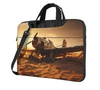 WZYWHJ Broken old airplanes. Borsa per computer portatile, con interno morbido, tasche multiple, ideale per uomini, viaggi e affari, Nero, 14 inch