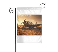 Wzywhj Broken Old Airplanes. Immagine Summer Garden Flag Double Face Decorazione Cortile 30,5 x 45,7 cm