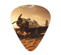 Wzywhj Broken Old Airplanes. Plettri per chitarra stampati, 12 pezzi, facili da impugnare, tengono in mano, ukulele, chitarra elettrica o acustica