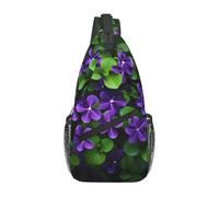 WZYWHJ bunch of violets - Borsa a tracolla da uomo casual con grande capacità di archiviazione e tracolla regolabile