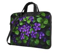 WZYWHJ Bunch of Violets - Borsa per computer portatile, con interno morbido, tasche multiple, ideale per uomini, viaggi e affari, Nero, 14 inch