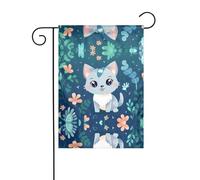 WZYWHJ Calico Cat Stampa Decorazione Giardino Bandiera 30,5 x 45,7 cm per un ambiente esterno alla moda