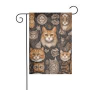 Wzywhj Calico Cat stampa estate giardino bandiera double face decorazione cortile 30,5 x 45,7 cm