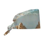 WZYWHJ Cappello da lavoro con conchiglie sulla spiaggia, fascia per il sudore, adatto per uomini e donne, cinturino elastico regolabile nero