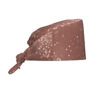WZYWHJ Cappello da lavoro con stampa glitter finti oro rosa fascia per il sudore adatto per uomini e donne, cinturino elastico regolabile