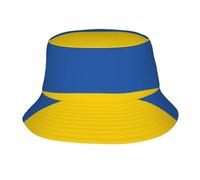 WZYWHJ Cappello da pescatore per adulti, motivo bandiera ucraina, per uomo e donna, protezione solare estiva, nero