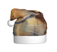 WZYWHJ Cappello di Babbo Natale per adulti per feste e feste di Natale, cerimonie annuali alberi di cocco in riva al lago modello