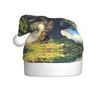 WZYWHJ Cappello di Babbo Natale per adulti per feste e feste di Natale, cerimonie annuali antiche querce torreggianti Stampe