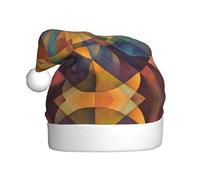 WZYWHJ Cappello di Babbo Natale per adulti per feste e feste di Natale, cerimonie annuali Block Harmony Prints