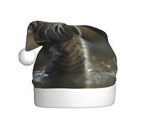 WZYWHJ Cappello di Babbo Natale per adulti per feste e feste di Natale, cerimonie annuali modello pesca gatto