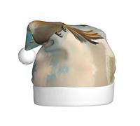 WZYWHJ Cappello di Babbo Natale per adulti per feste e feste di Natale, cerimonie annuali Paffuto uccellino volare stampe