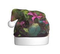 WZYWHJ Cappello di Babbo Natale per adulti per feste e feste di Natale, cerimonie annuali Piranha stampe di gruppi di piante