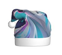 WZYWHJ Cappello di Babbo Natale per adulti per feste e feste di Natale, cerimonie annuali stampe fluide di orso polare