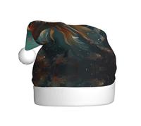WZYWHJ Cappello di Natale per adulti, fascia ornamentale per feste ed eventi in costume, bellissimo pesciolino rosso stampato
