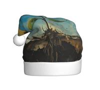 WZYWHJ Cappello di Natale per adulti, fascia ornamentale per feste ed eventi in costume, immagine di fiori selvatici lungo la strada