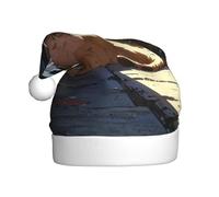 WZYWHJ Cappello di Natale per adulti, fascia ornamentale per feste ed eventi in costume, motivo gatto randagio nel vicolo