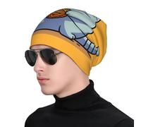 WZYWHJ Cappello lavorato a maglia, alla moda, per adulti, elegante e confortevole, per tutte le stagioni, con extra calore, motivo gatto che gioca con palla di corda, nero