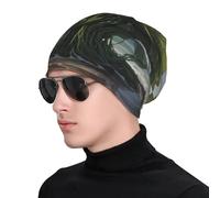 WZYWHJ Cappello lavorato a maglia, alla moda, per adulti, elegante e confortevole, per tutte le stagioni, con immagine di alghe magiche e calore extra, colore nero