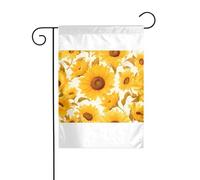 Wzywhj Carta da parati arancione girasole immagine estate giardino bandiera double face decorazione cortile 30,5 x 45,7 cm