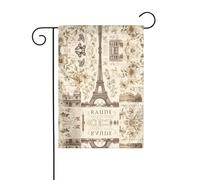 WZYWHJ Cartolina vintage Parigi, decorazione da giardino, 30,5 x 45,7 cm, per un ambiente esterno alla moda