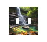 WZYWHJ Cascata Vista Pattern Pannello termoplastico per copertura interruttore Pannello frontale decorativo da parete che non è facilmente danneggiato