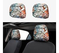 WZYWHJ Ceramica Pixel Frammenti Stampa Auto Federa 2 Pezzi, Coprisedile Accessori, Copertura Protettiva Universale