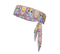 WZYWHJ Cerchietti colorati con stampa di gatto, fascia per capelli sportiva per uomini e donne, fascia per capelli per corsa, allenamento e calcio