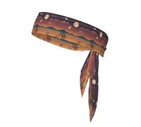 WZYWHJ Cerchietti per capelli con motivo luna serale, fascia sportiva per uomini e donne, fascia per capelli per corsa, allenamento e calcio
