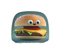 WZYWHJ Cheeseburger sorridente stampato cuscino testa sedile auto camion General Motors parti copertura protettiva una confezione