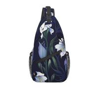 WZYWHJ Chimes carta da parati modello modello uomo casual Crossbody borsa petto con elevata capacità di archiviazione e tracolla regolabile