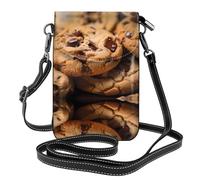 WZYWHJ Chocolate Chip Cookie Borsa a tracolla in pelle stampata per telefono - Regalo versatile per le donne passeggiate, campeggio, shopping e viaggi