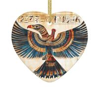 WZYWHJ Ciondolo a forma di cuore in ceramica per decorazione di festival e souvenir regalo immagine strana