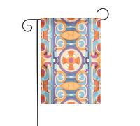 WZYWHJ Circolare Antica Strada Modelli Stampa Decorazione Giardino Bandiera 30,5 x 45,7 cm per un ambiente esterno alla moda