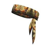 WZYWHJ Clever Little Fox - Fascia per capelli con stampa di volpe, per uomini e donne, per corsa, allenamento, calcio