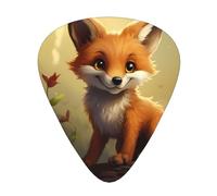 Wzywhj Clever Little Fox - Plettro per chitarra, facile presa, con stampa, per ukulele, chitarra acustica ed elettrica, 12 pezzi
