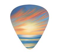 WZYWHJ Coastal Evening Breeze - Plettri per chitarra, 12 pezzi, confortevole, tono chiaro, spessore moderato, adatti per chitarra e chitarra elettrica