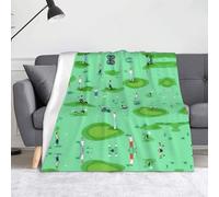 WZYWHJ Coperta con stampa di golf sul prato, leggera, calda, confortevole, morbida, resistente, per la casa, per il riposo pratico all'aperto