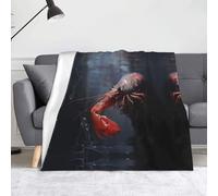 WZYWHJ Coperta stampata con gamberetti piccoli - leggera, calda, confortevole, morbida, resistente, per la casa, per il riposo pratico all'aperto