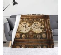 WZYWHJ Coperta stampata vintage con mappa del mondo antica, leggera, calda, confortevole, morbida, resistente, per la casa, per il riposo pratico all'aperto