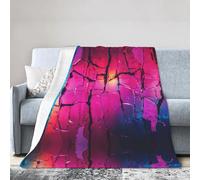 WZYWHJ Coperte 101,6 x 76,2 cm, leggera, resistente e compatta, anti-pieghe, per letto, divano, campeggio, cinema e viaggi con stampe murali rotte