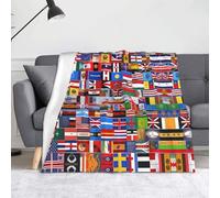 WZYWHJ Coperte stampate con varie bandiere, leggere, calde, comode, morbide, durevoli, per la casa, per il riposo pratico all'aperto